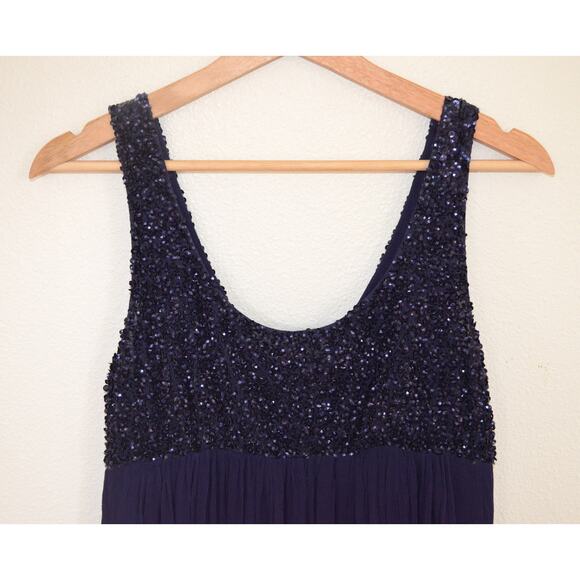 Y2K Silk Beaded Babydoll Dress Ruffle Hem Size Small - Picture 6 of 8